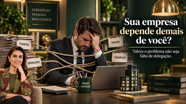 Capa do vídeo: Delegar tarefas não é descentralizar decisões: por que sua empresa ainda depende de você